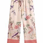 ZARA JUNGLE PRINTED PAJAMA-STYLE HIGH WAIST STRAIGHT LEG PANTS SIZE XS NEW Photo 13
