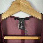 Forever 21 Burgundy Red Floral Sheer Longline Boho Kimono S Photo 3