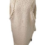 Cardigan Wool Blend Cream Chunky Knit Popcorn Open Front Small Hotel Particulier Photo 4