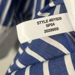 J.Crew Tiered Shirtdress In regenerative Cotton Poplin size 4 blue white Photo 4