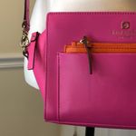 Kate Spade Hot Pink / Orange Top Zipper Closure Crossbody or Clutch Photo 10