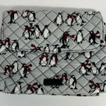 Vera Bradley  Playful Penguins Gray Brush and Cosmetic Case NWT Photo 0
