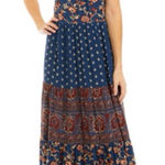 Wonderly NWT  Tie Back Multi Pattern Tiered Maxi Dress Photo 0