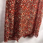 LuLaRoe Kimono Cardigan Red Black Geometric Print Sheer Open Front L Photo 9