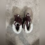 Sorel Harlowe Gray Suede Shearling Lace Cozy Waterproof Winter Booties Women 7.5 Photo 10