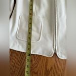 Studio Works  Ivory Colored Full Zip Light Weight Jacket With Front Pockets Sz S Photo 6