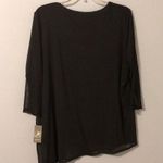 JM Collection NEW  Mesh Necklace Tunic in Black size L Photo 5