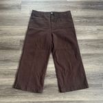 Paige  Chocolate Brown Cropped Jeans Annessa Wide Leg High rise 34 Photo 1