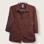 The North Face button down shirt 100% cotton stripes w/design size X-Large Photo 0