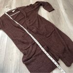 Nia Plush Cardigan full lenth long womens Brown (small) loungewear cozy comfy Photo 7