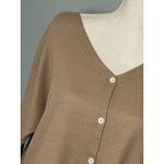 Ekouaer Tan Waffle Night Button Up Lounge Top, XLSDS Photo 1