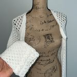 Boston Proper Boho  White Long Open Knit Duster Photo 6