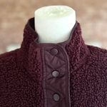 Athleta  Cozy Snap Jacket Sherpa Pullover Plum Purple  XS Teddy Quilted Photo 5