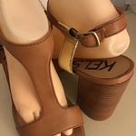 Kelsi Dagger Kelsi women chestnut brown leather heel sandals US 10 Photo 10