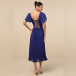Lulus LULU’S Calia Royal Blue Flutter Sleeve Midi Dress Photo 4