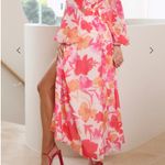  Hello Molly Spring Sunsets floral cut out maxi slit Dress NWT 2 Photo 9