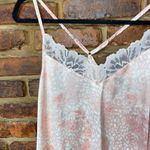 BCBGMAXAZRIA Y2k Pink Leopard Animal Satin Lace Trim Cami Tank Top Size Large Photo 1