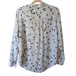Equipment  Slim Signature silk shirt white with a black star print Size Medium Photo 1