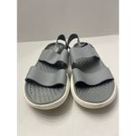 Crocs Women's LiteRide Stretch Ankle Strap Sandal Size 10 Light Grey/White Photo 3