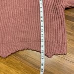 Romeo + Juliet Couture  Knit Sweater Womens Size Small Cropped‎ Raw Hem Long Pink Photo 7