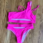 SheIn Hot pink cut out bikini set Photo 0