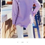 Distressed Lavender Denim Jacket Size L Photo 4