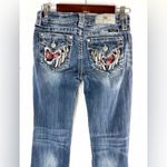 Miss Me  28x34 Western Embroidered Boot Cut Denim Jeans Photo 8