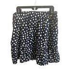 Loft Skirt Womens XXL Navy White Polka Dot Ruffle Aline Career Brunch Tea Photo 4