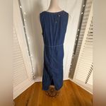 Bobbie Brooks Denim Midi Dress Embroidered Apple Sleeveless M 8/10 Blue Size M Photo 1