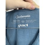 Pact Organic Cotton Midi Dress Women Medium Blue Distressed Minimalist Beach Photo 3