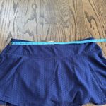 Lands' End  Womens Navy Blue Eyelet Swim Skirt Attached Brief Suit Bottom Size 10 Photo 6