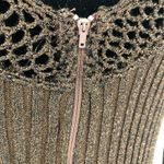 70’s Vintage Wenjilli Brown Metallic Knit Long Sleeve Maxi Dress Size M Photo 7