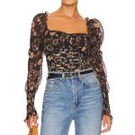 Free People NWT | Brunch Date Bodysuit in Black Combo Photo 6