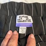 Future Collective Black Pinstripe Dress Pants Professional Business Wear 24W/26W White Photo 5