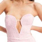 Bardot  Eleni Strapless Tweed Boucle Mini Dress Soft Pink 12 Photo 3