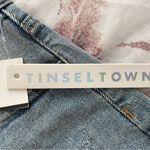 Tinseltown NWT distressed light blue denim mom relaxed high rise shorts, size 0 Photo 1
