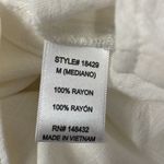 Rielle White Button Down Shirt Size M Photo 6