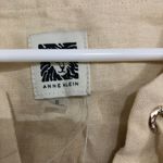 Anne Klein Ann Klein Women's Lace Up Tank Top Sleeveless Crew Neck Tan Size Small NWT Photo 4