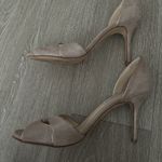 Jimmy Choo Authentic  Shimmer Champagne Gold Leather Peep Toe Heel Size 39 Photo 9