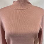 Calvin Klein Jeans dusty rose mock neck ribbed knit sweater size large NWT Photo 1