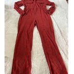 Free People Set The Tone Collared Neckline Long Sleeves Snap Cuffs Jumpsuit Sz 0 Photo 2