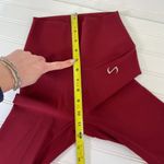 NWOT Take Life Further Burgundy High Waisted Leggings Sports Workout Size S Red Photo 4