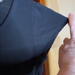 Eileen Fisher Black Stretch Silk Jersey Boxy Tee Size Medium Photo 3