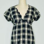 Converse One Star Black and White Plaid Grunge Skater Girl Babydoll Dress XS Photo 1