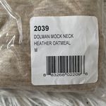 Michael Stars Madison Brushed Jersey Dolman Mock Neck in HEATHER OATMEAL size M Photo 3