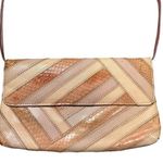 Vintage Pastel Pink Peach Snakeskin Crocodile Bag Photo 0