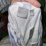 Lemon Tart NWT  Blue & White Off Shoulder Stretchy Maxi Casual Vacation Dress S Photo 12