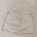 Olivaceous Leather Jean skirt Photo 2