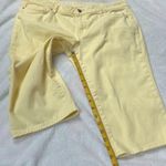 DKNY  Ludlow Solid Yellow Denim Bermuda Shorts Mid Rise Size 14 Pockets Photo 3
