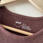 Aerie NEW!!  Brown High Neck Ribbed Tank Top Photo 2